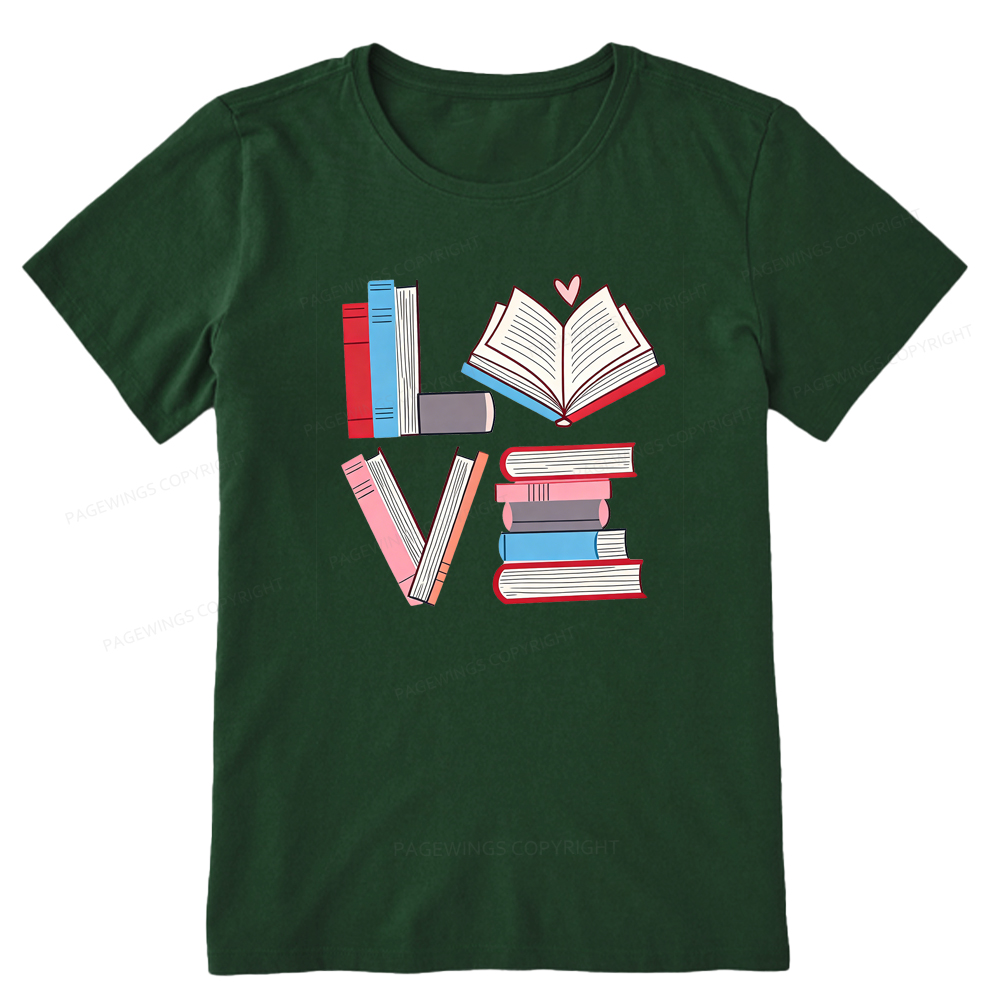 Pagewings Books Lovers Valentines Unisex Classic T-shirt