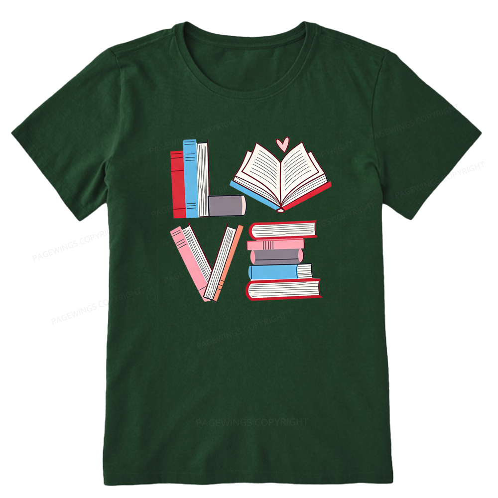 Pagewings Books Lovers Valentines Unisex Classic T-shirt