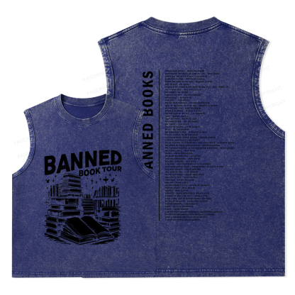 Pagewings Banned Books Tour Unisex Washed Tank Top