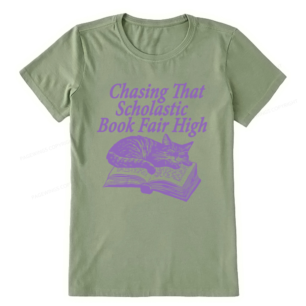 Pagewings Chasing That Scholastic Book Fair High Unisex Classic T-shirt