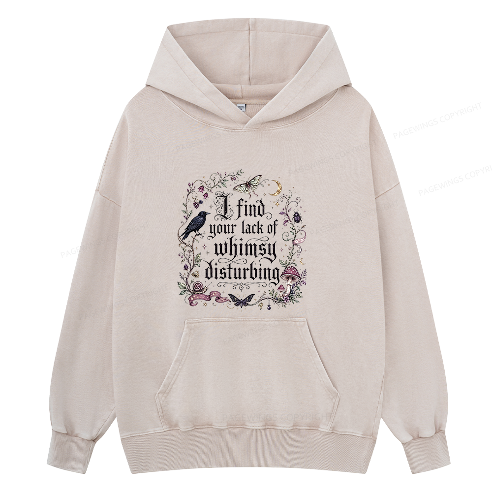 Pagewings Lack of Whimsy Unisex Washed Hoodie