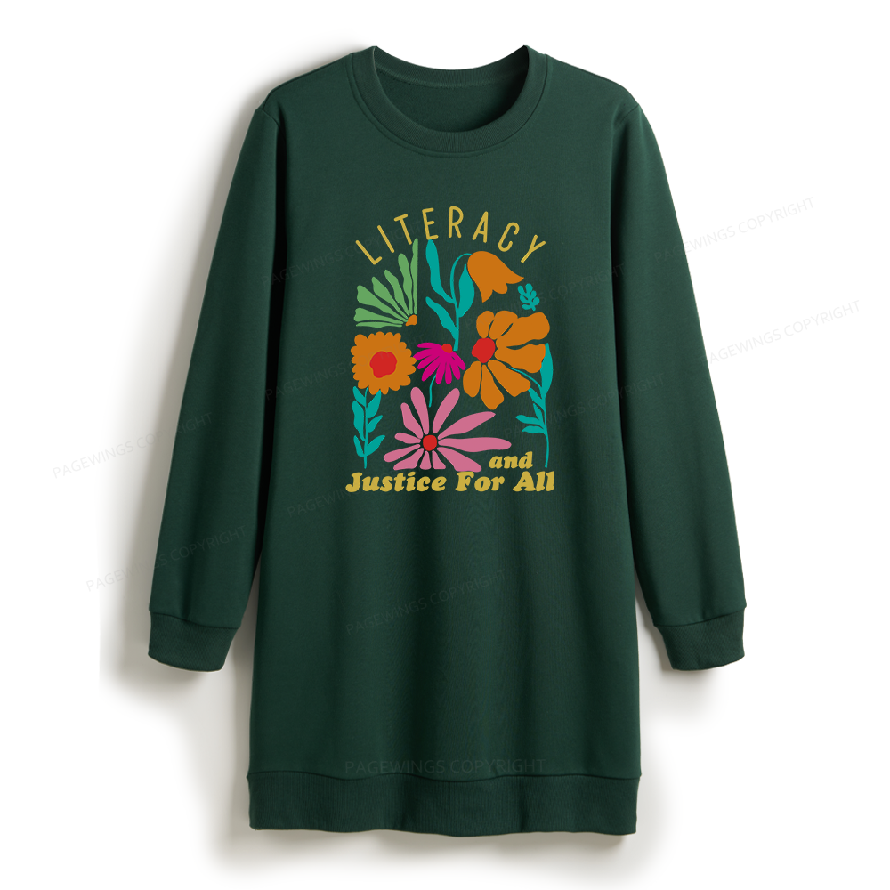 Pagewings Literacy And Justice Sweatshirt Dress