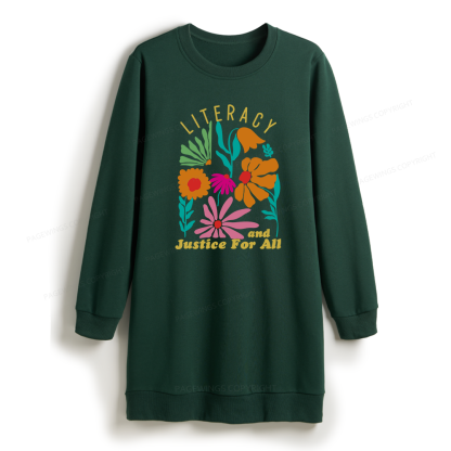 Pagewings Literacy And Justice Sweatshirt Dress