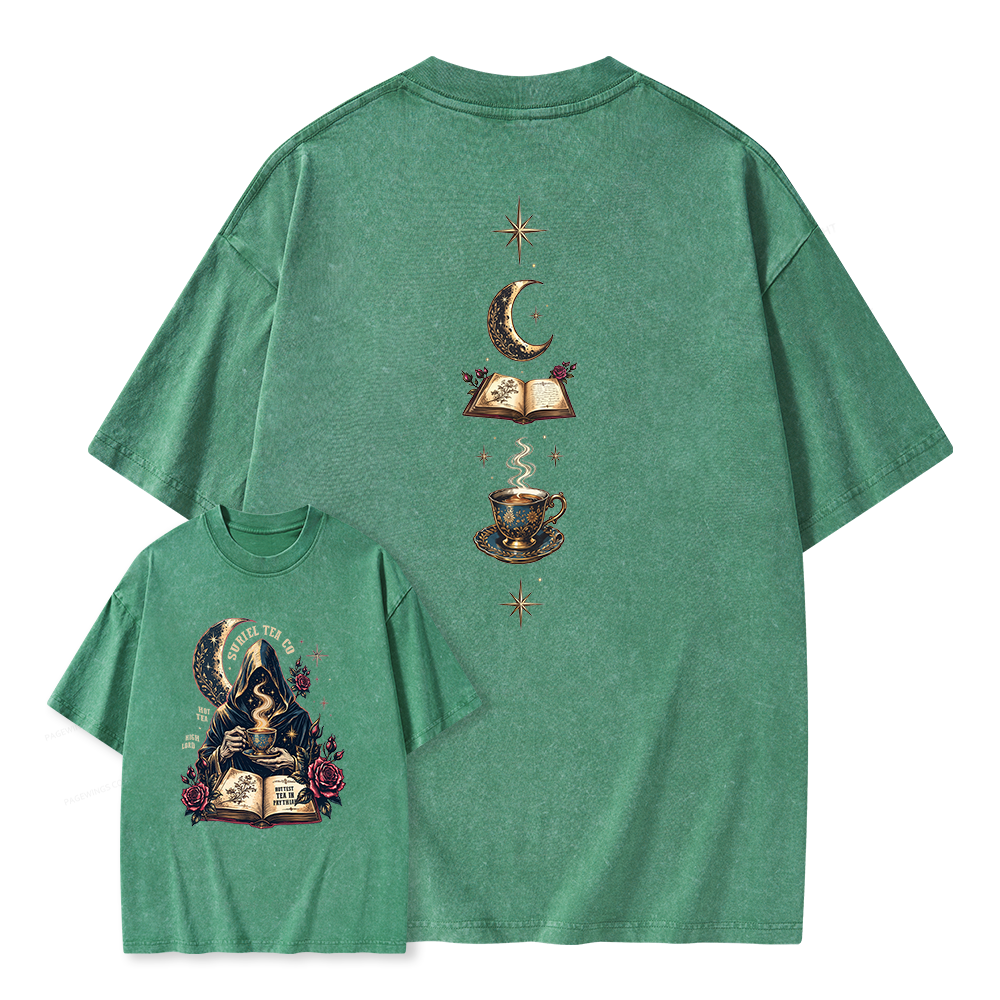 Pagewings Fantasy Reader Unisex Washed T-shirt