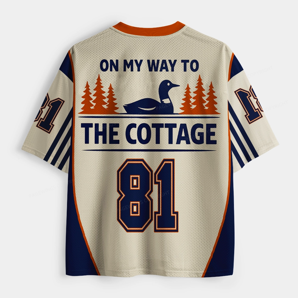 Pagewings On My Way To The Cottage Unisex Mesh Jersey