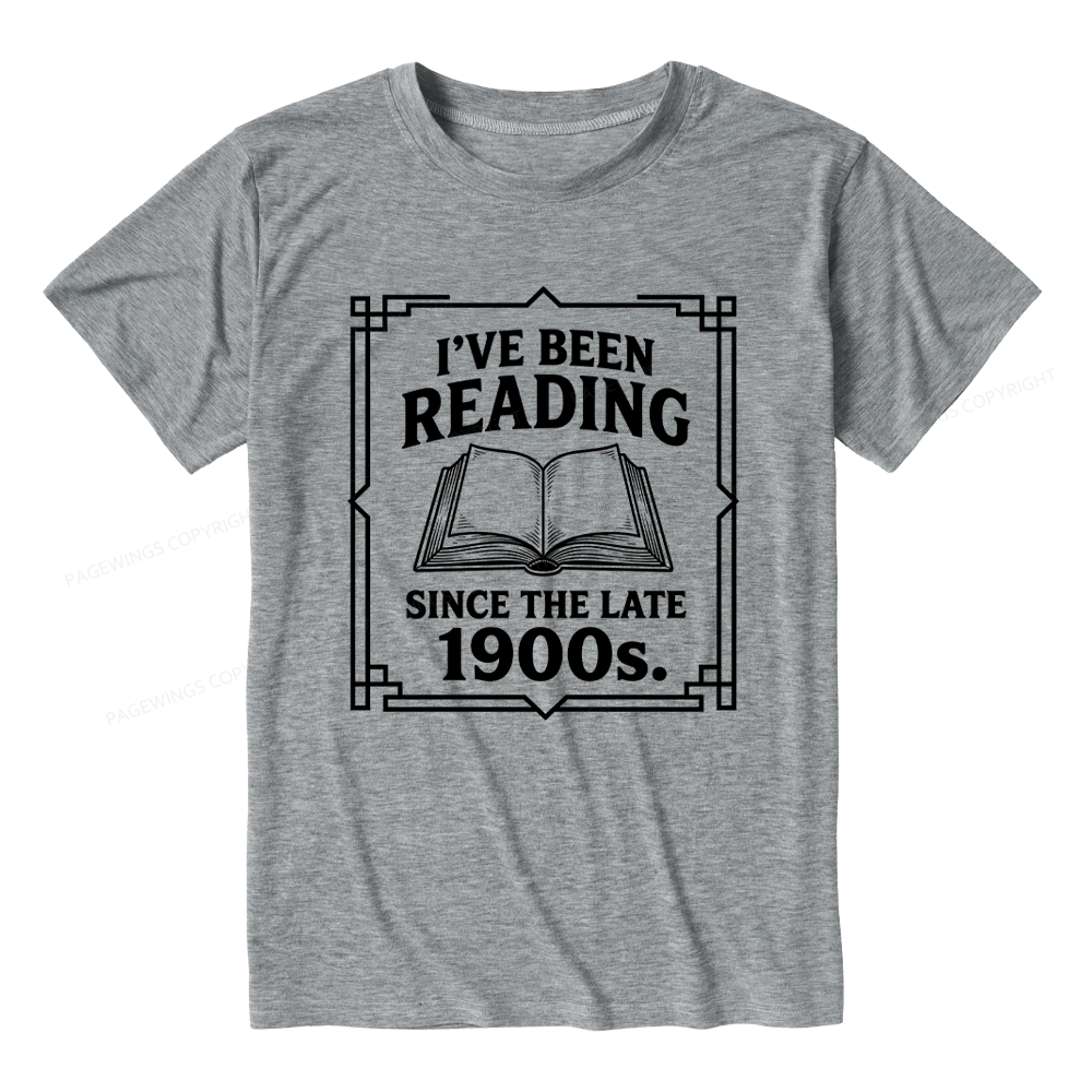 Pagewings I’ve Been Reading Since The Late 1900s Unisex Heather T-Shirt