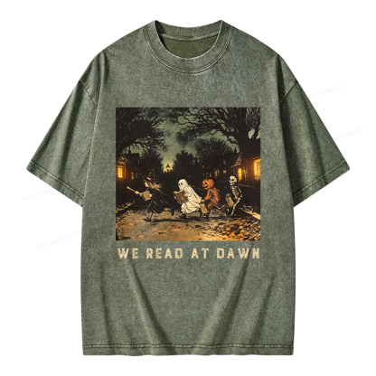 Pagewings We Read At Dawn Unisex Washed T-shirt