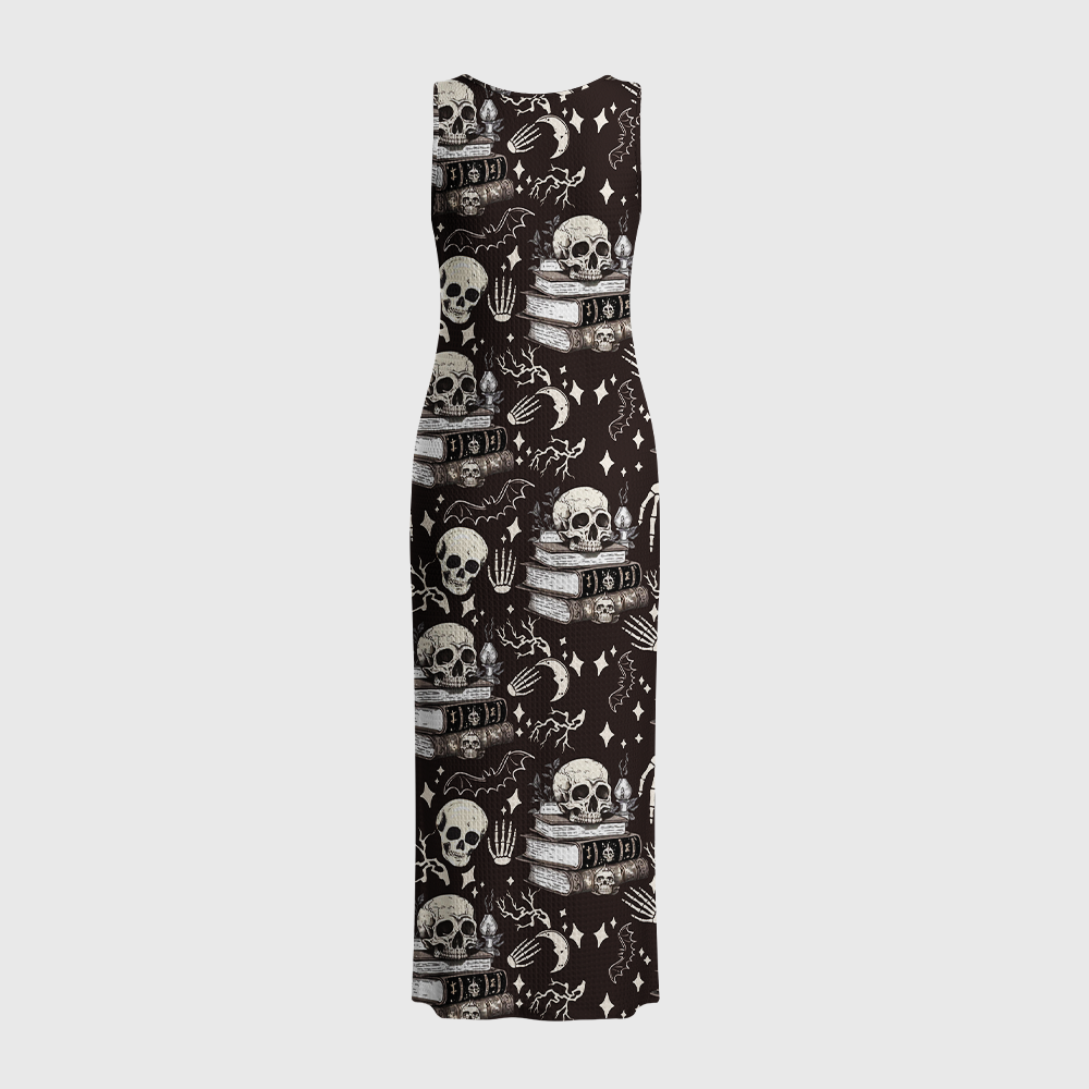 Pagewings Skeleton Book Crochet Maxi Dress