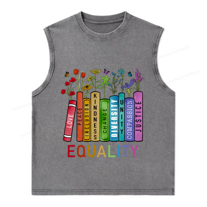 Pagewings Equal Rights Shirt Unisex Washed Tank Top