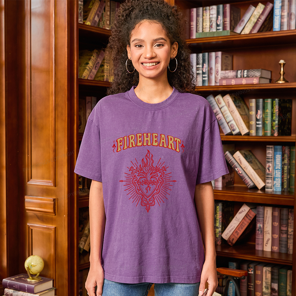 Pagewings Fireheart Unisex Washed T-shirt