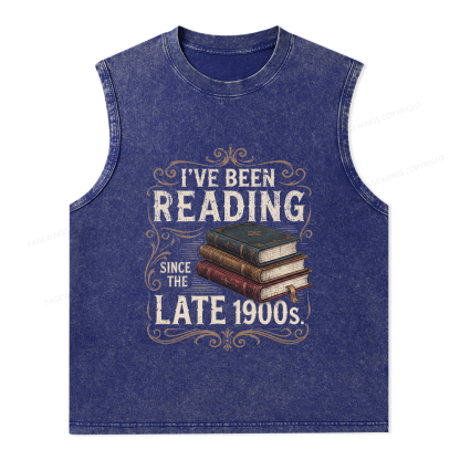Pagewings Vintage Reading Since Late 1900s Unisex Washed Tank Top