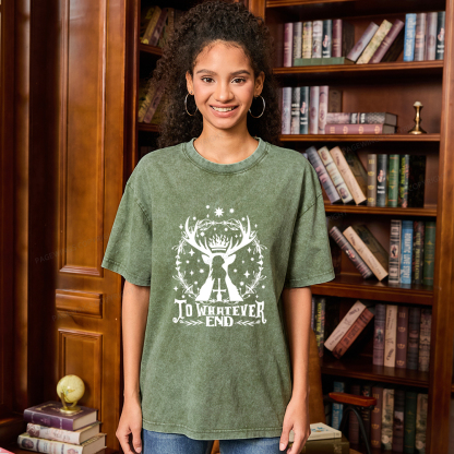 Pagewings To Whatever End Unisex Washed T-shirt