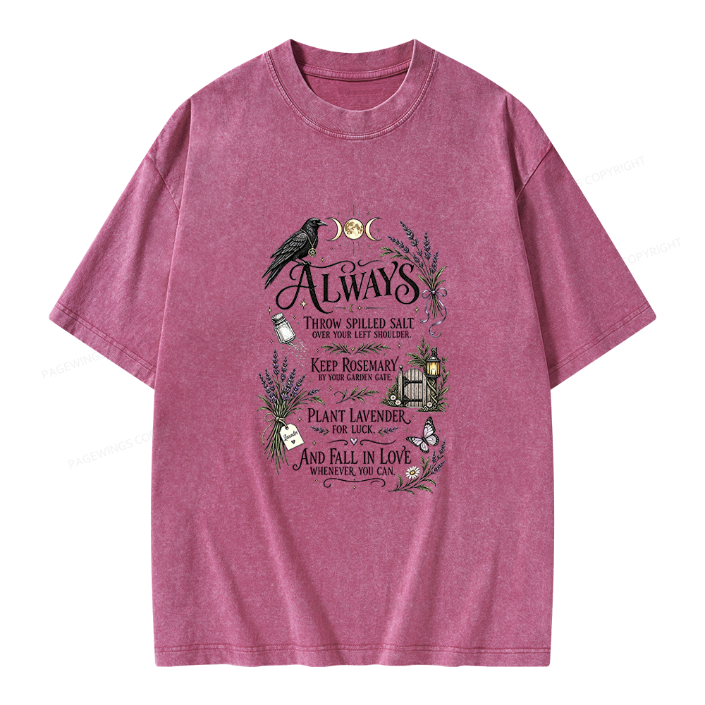 Pagewings Mystical Witchy Unisex Washed T-shirt