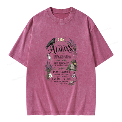 Pagewings Mystical Witchy Unisex Washed T-shirt