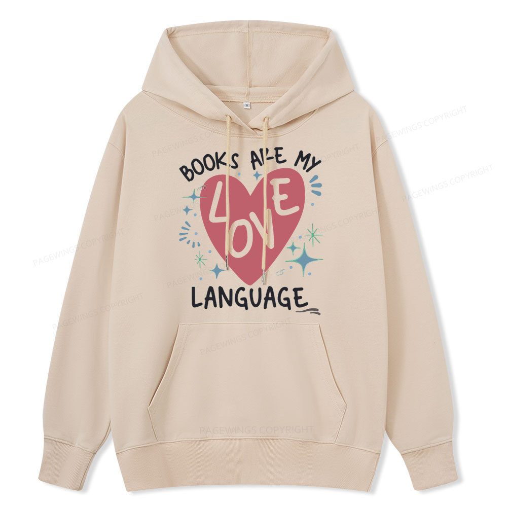 Pagewing Books Are My Love Language Unisex Classic Hoodie