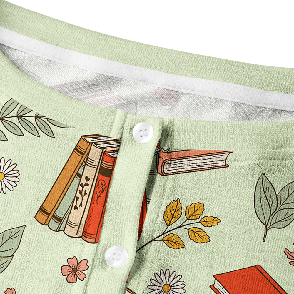 Pagewings Book Lover Crew Neck Cardigan Sweaters