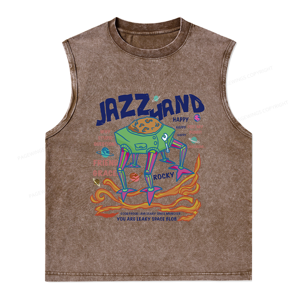 Pagewings Sci-Fi Book Lover Unisex Washed Tank Top