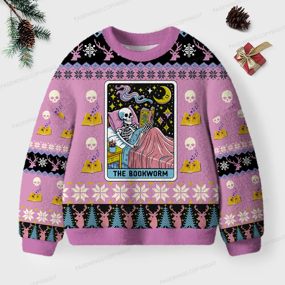 Pagewings The Bookworm Unisex Ugly Knit Sweatshirt