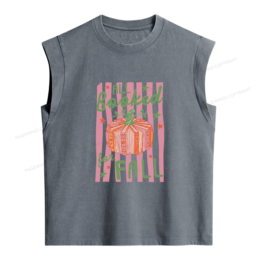 Pagewings All Booked for Fall Women's Washed Tank Top
