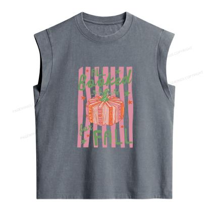 Pagewings All Booked for Fall Women's Washed Tank Top