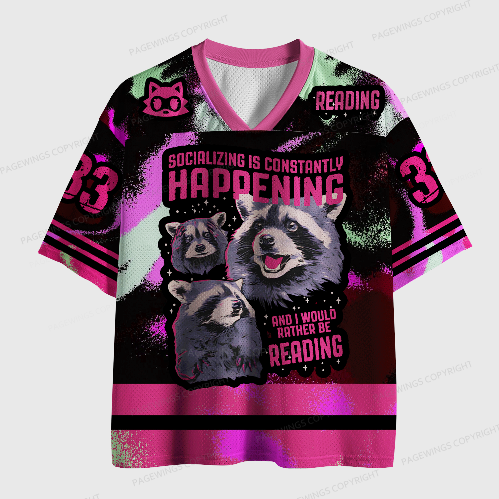 Pagewings And I Would Rather Be Reading Unisex Mesh Jersey