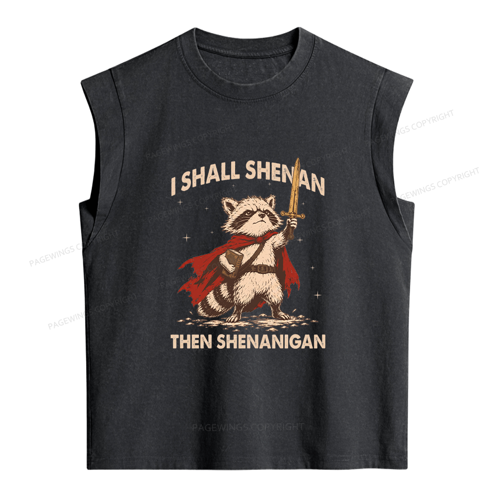 Pagewings I Shall Shenan Then Shenanigan Women's Washed Tank Top
