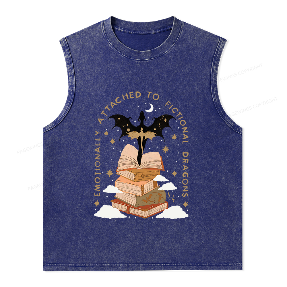 Pagewings Fantasy Romance Reader Gift Romantacy Unisex Washed Tank Top