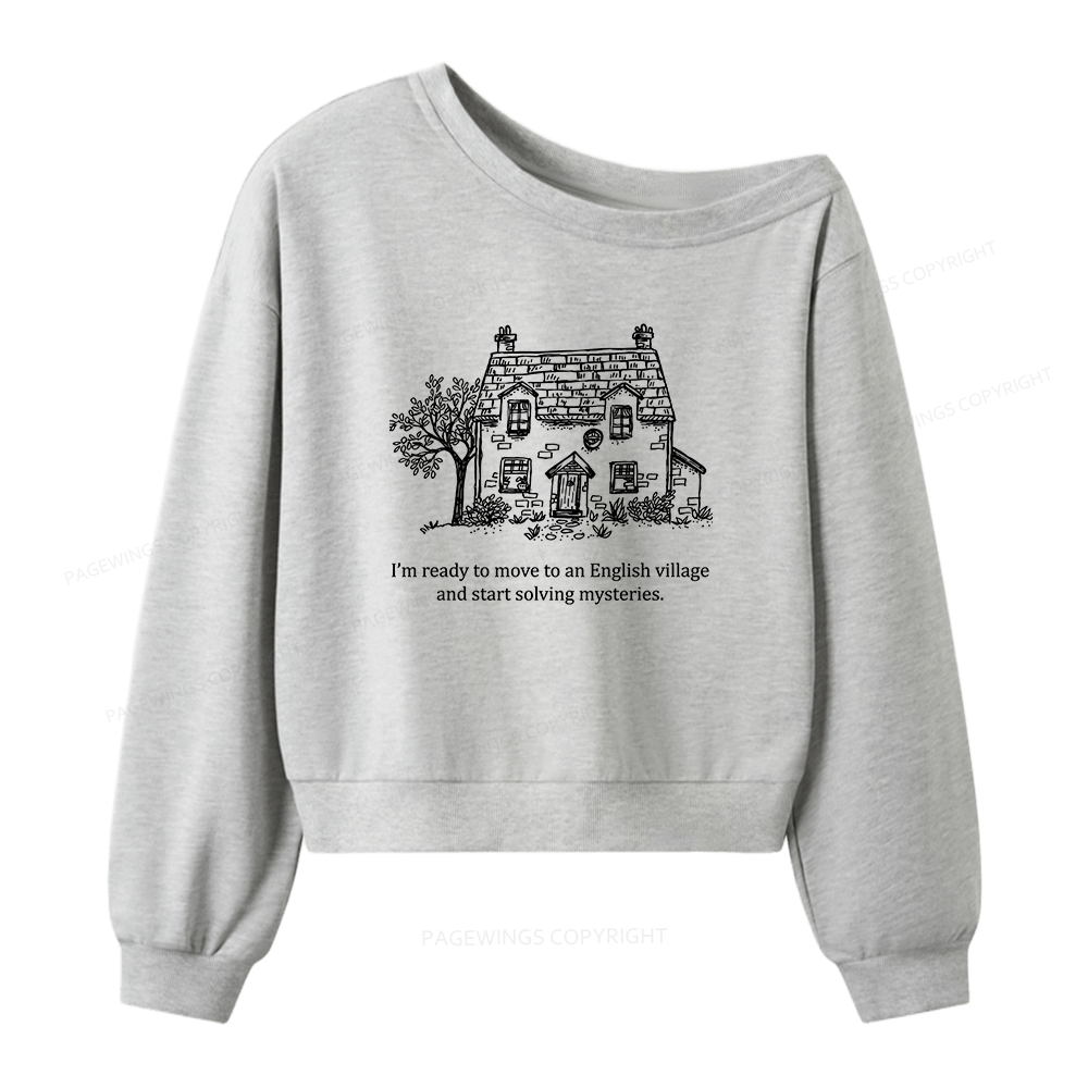 Pagewings Cottagecore Mystery Women Off Shoulder Sweatshirt