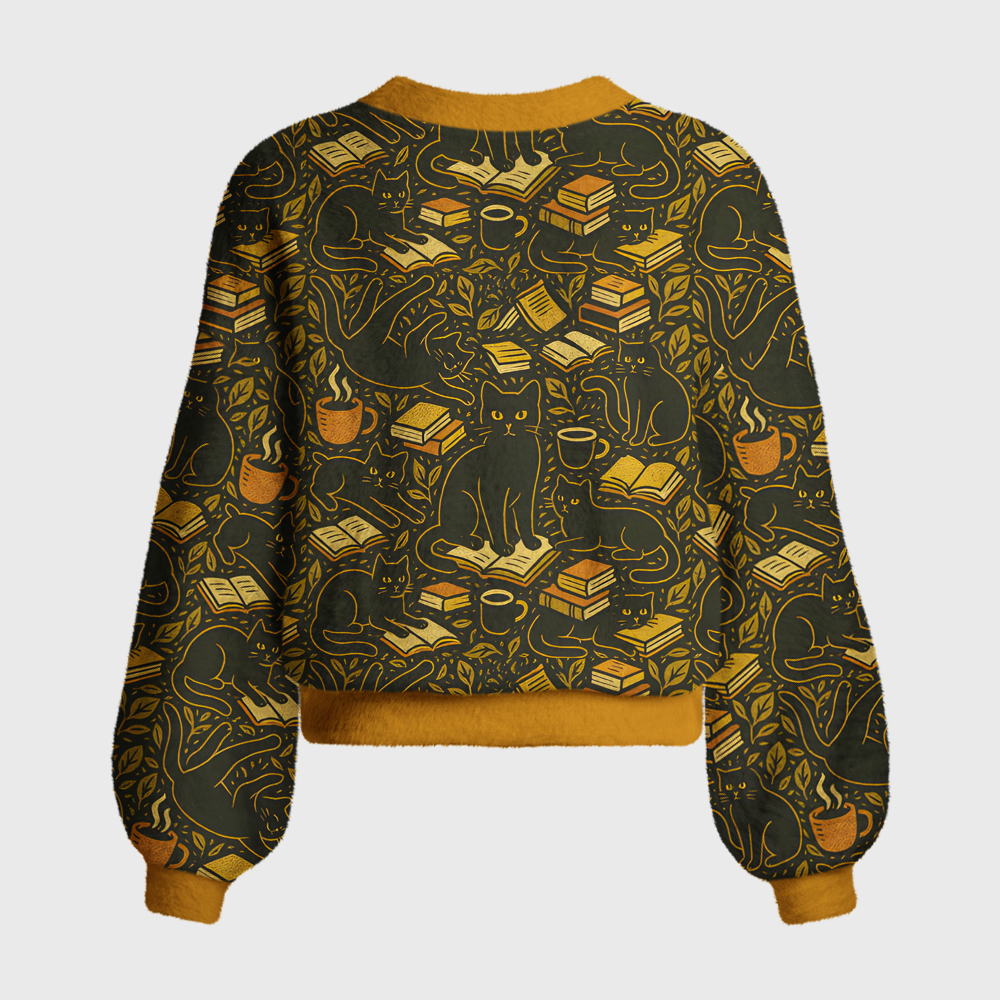 Pagewings Read Banned Books Drink Coffee 7011X Women's Cardigan Sweater