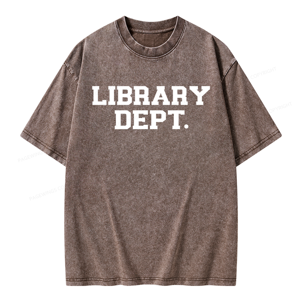 Pagewings Library Dept Unisex Washed T-shirt