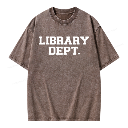 Pagewings Library Dept Unisex Washed T-shirt