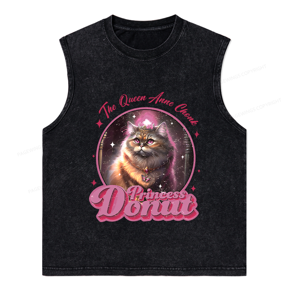 Pagewings Princess Donut Unisex Washed Tank Top