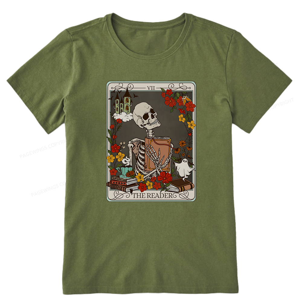 Pagewings The Reader Tarot Card TShirt, Bookish Shirt Unisex Classic T-shirt