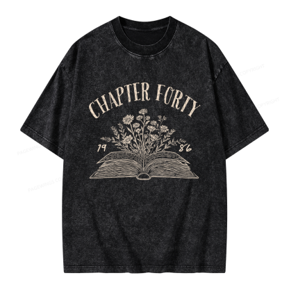 Pagewings Personalized Birthday Unisex Washed T-shirt