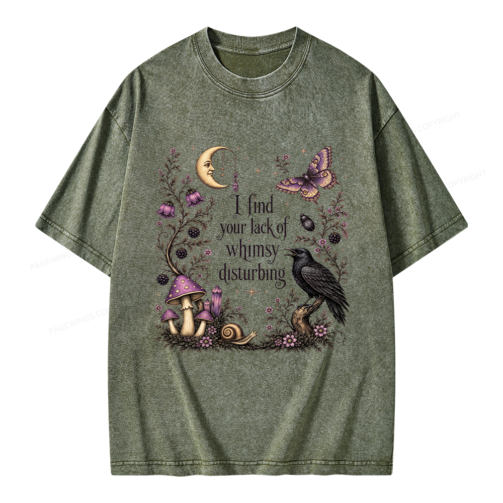 Pagewings Lack of Whimsy Unisex Washed T-shirt