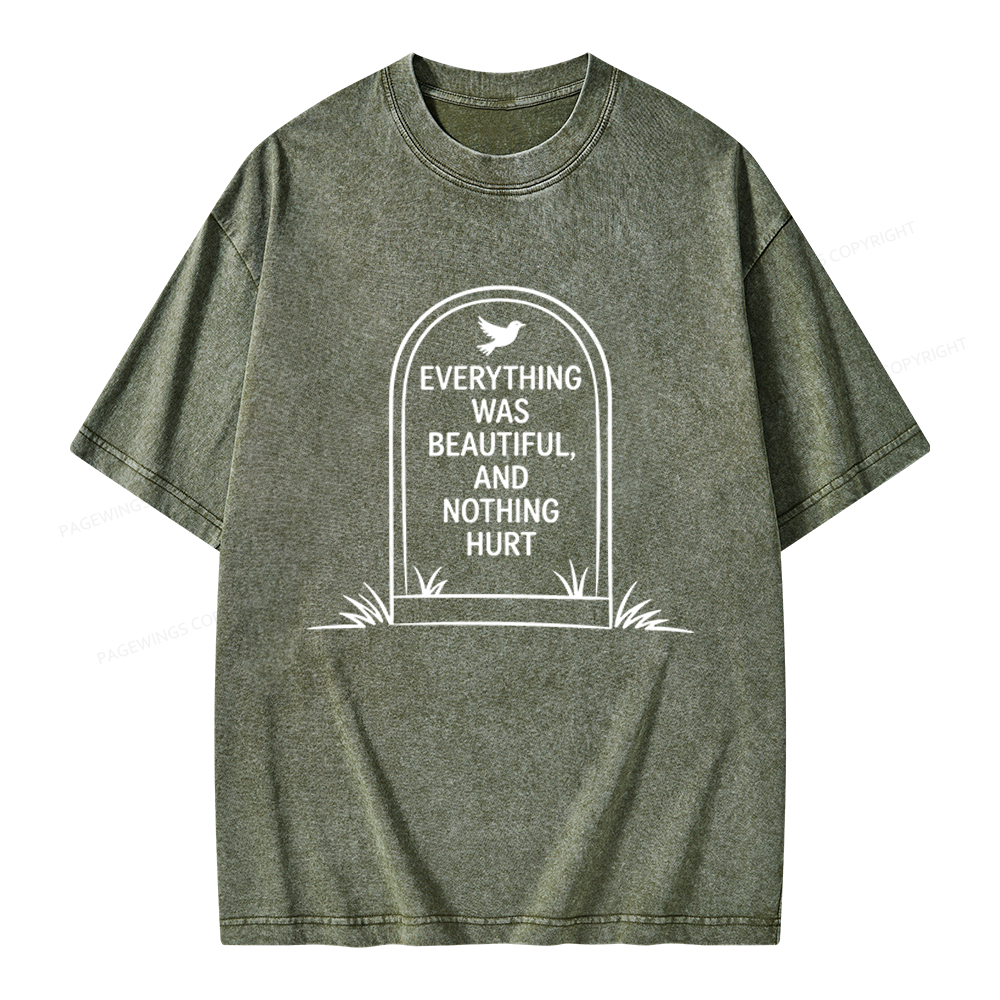 Pagewings Everything Was Beautiful Unisex Washed T-shirt