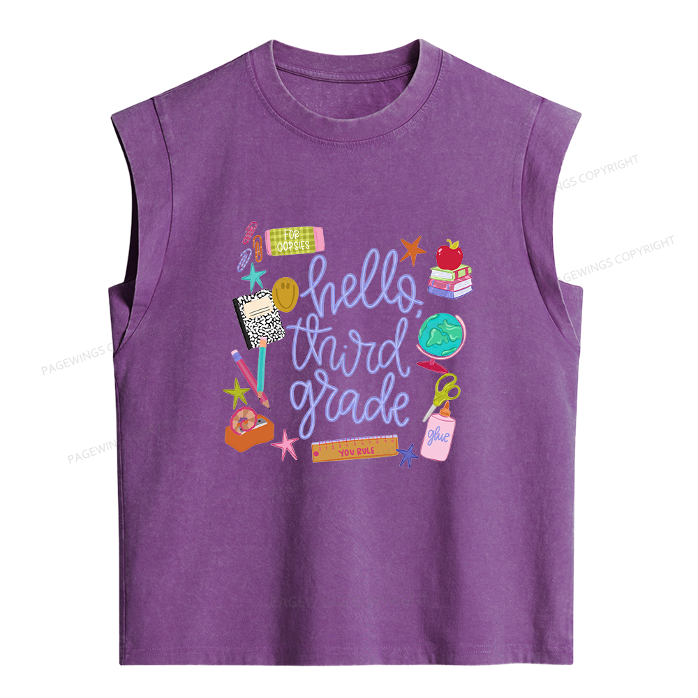 Pagewings Personalized Grade Women's Washed Tank Top