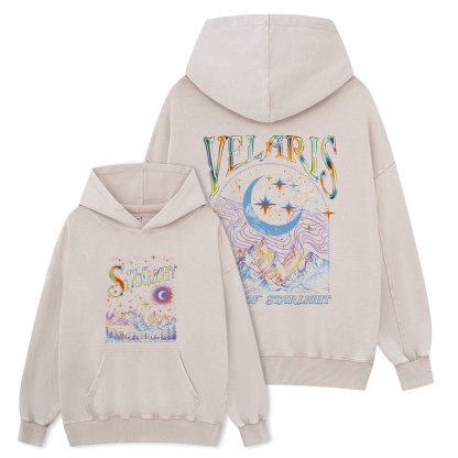 Pagewings Velaris City Of Starlight ACOTAR Two-Sided Unisex Washed Hoodie