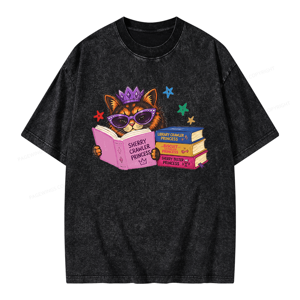 Pagewings Sci-Fi Book Lover Unisex Washed T-shirt