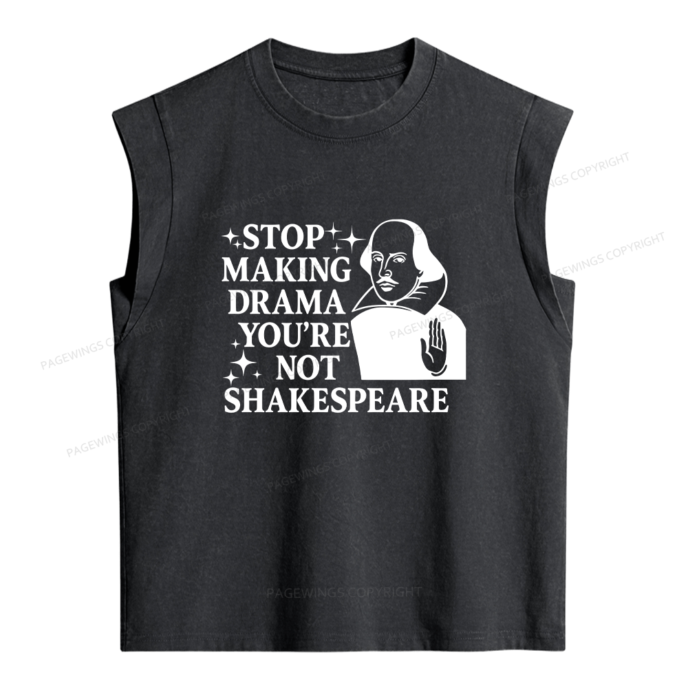 Pagewings Stop Making Drama Women's Washed Tank Top