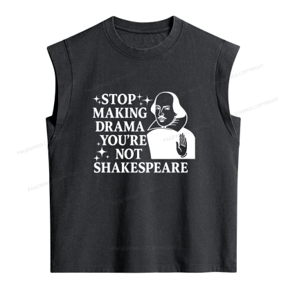 Pagewings Stop Making Drama Women's Washed Tank Top