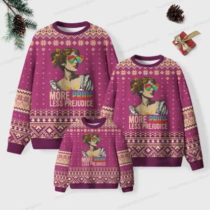 Pagewings More Pride Less Prejudice Unisex Ugly Knit Sweatshirt