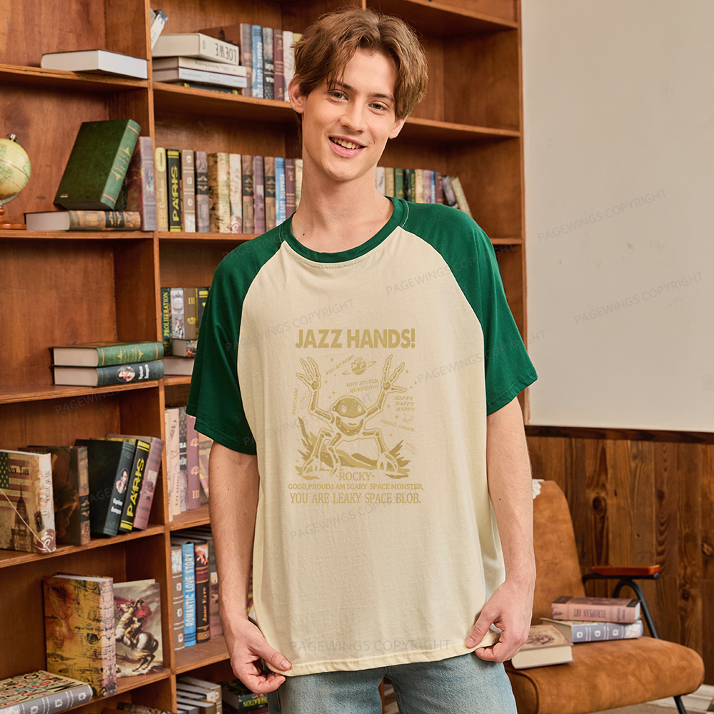 Pagewings Science Fiction Nerd Raglan T-shirt