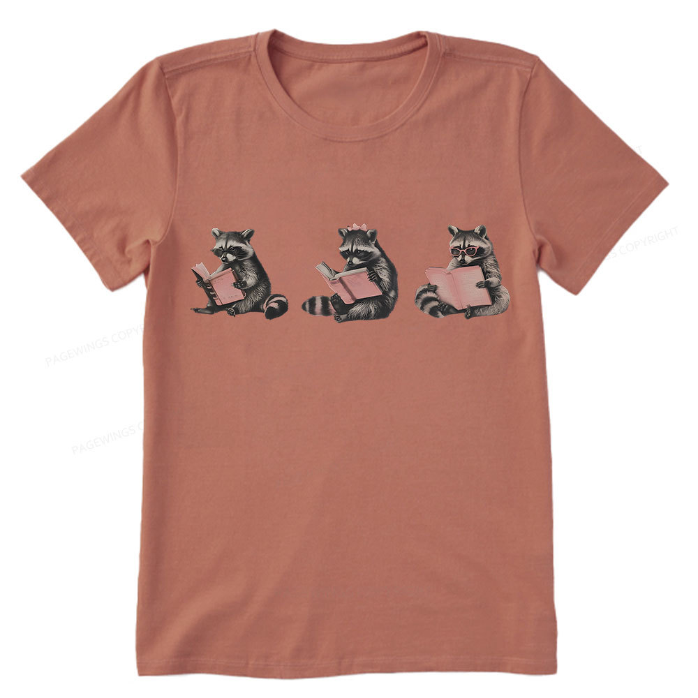 Pagewings Funny Raccoon Bookish Gift Unisex Classic T-shirt