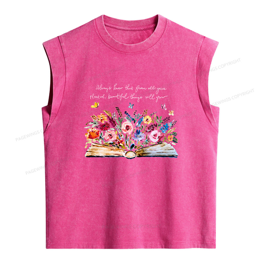 Pagewings You’ve Planted Beautiful Things Women's Washed Tank Top