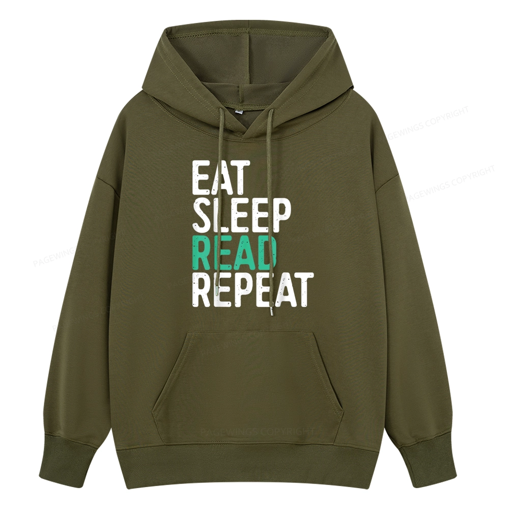 Pagewings Eat Sleep Read Repeat Unisex Classic Hoodie