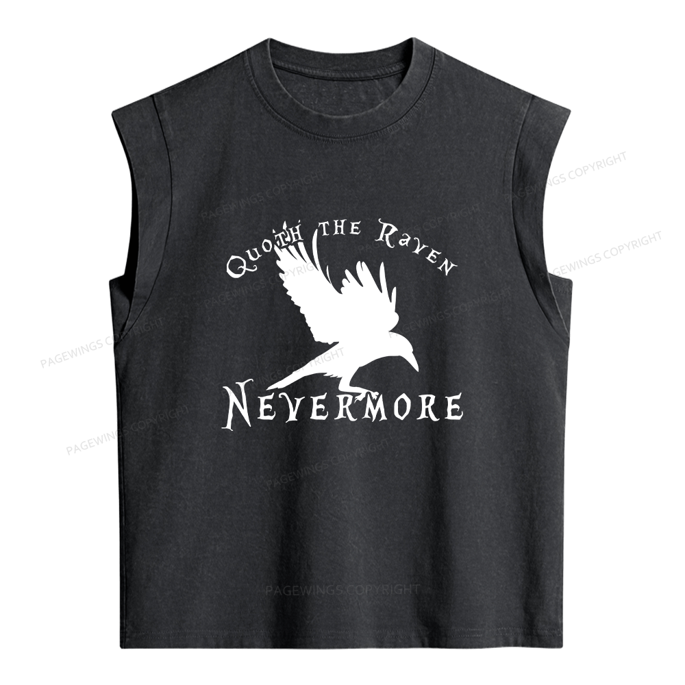 Pagewings Nevermore Women's Washed Tank Top