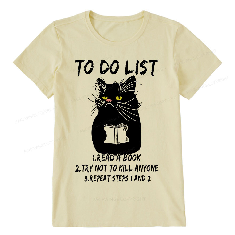 Pagewings Black Cat To Do List  Unisex Classic T-shirt