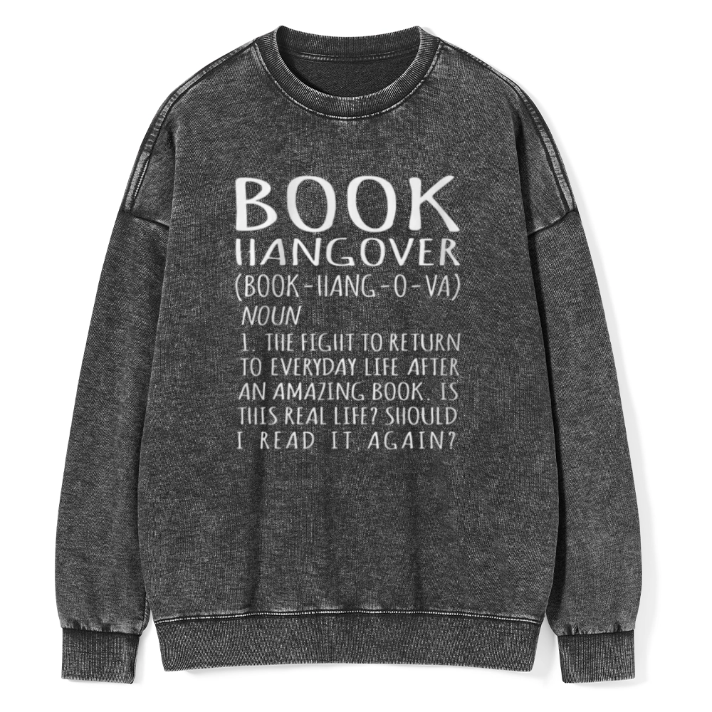 Pagewings Book Hangover Unisex Washed Sweatshirt