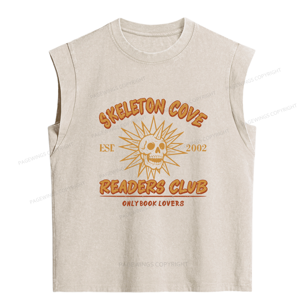 Pagewings Skeleton Cove Readers Club Women's Washed Tank Top